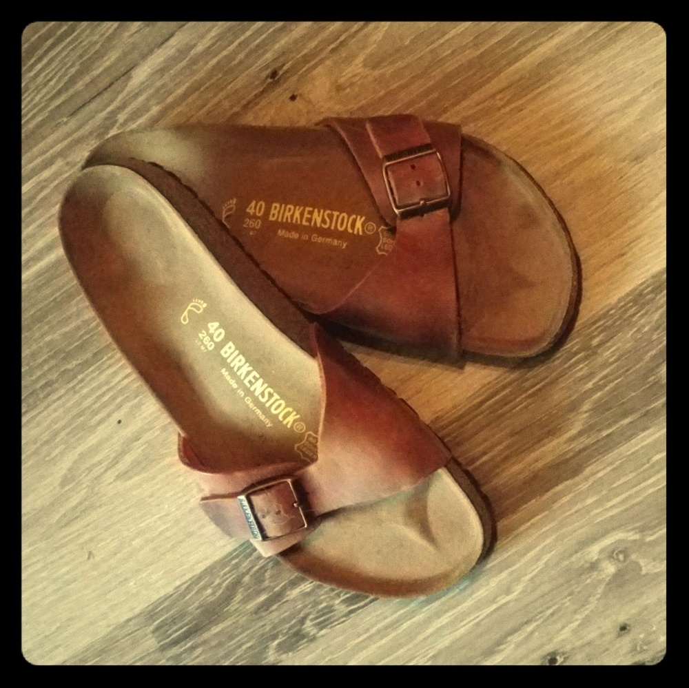 Birkenstock leather Madrid sandals size 40